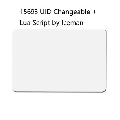 15693 cartão plástico variável e Lua Script By Iceman de UID GEN2 Rfid