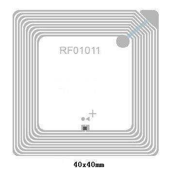 material molhado do ANIMAL DE ESTIMAÇÃO do embutimento de NFC Rfid do HF de 45*45mm para o cartão de papel/corrente de relógio chave