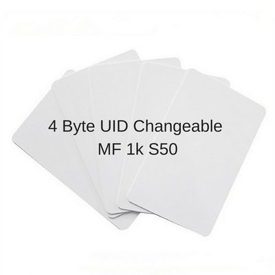 Do cartão Rewritable variável que pode escrever-se do byte UID RFID do bloco de MF1k S50 MF4K S70 0 cartão mágico chinês 7
